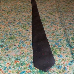 Gray & red Christian Dior tie (os)